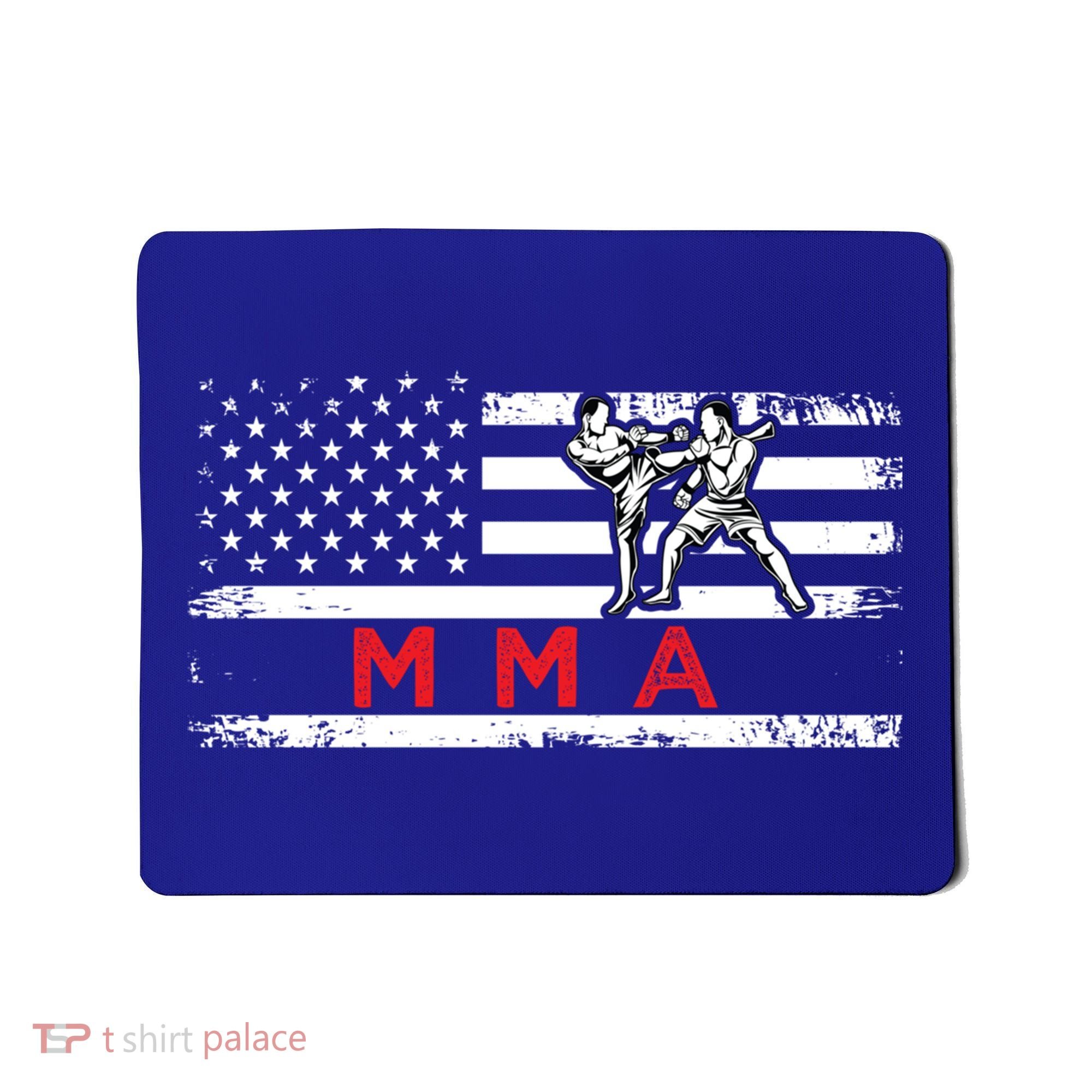 Usa Flag Mma American Patriot Mixed Martial Arts Gift Mousepad