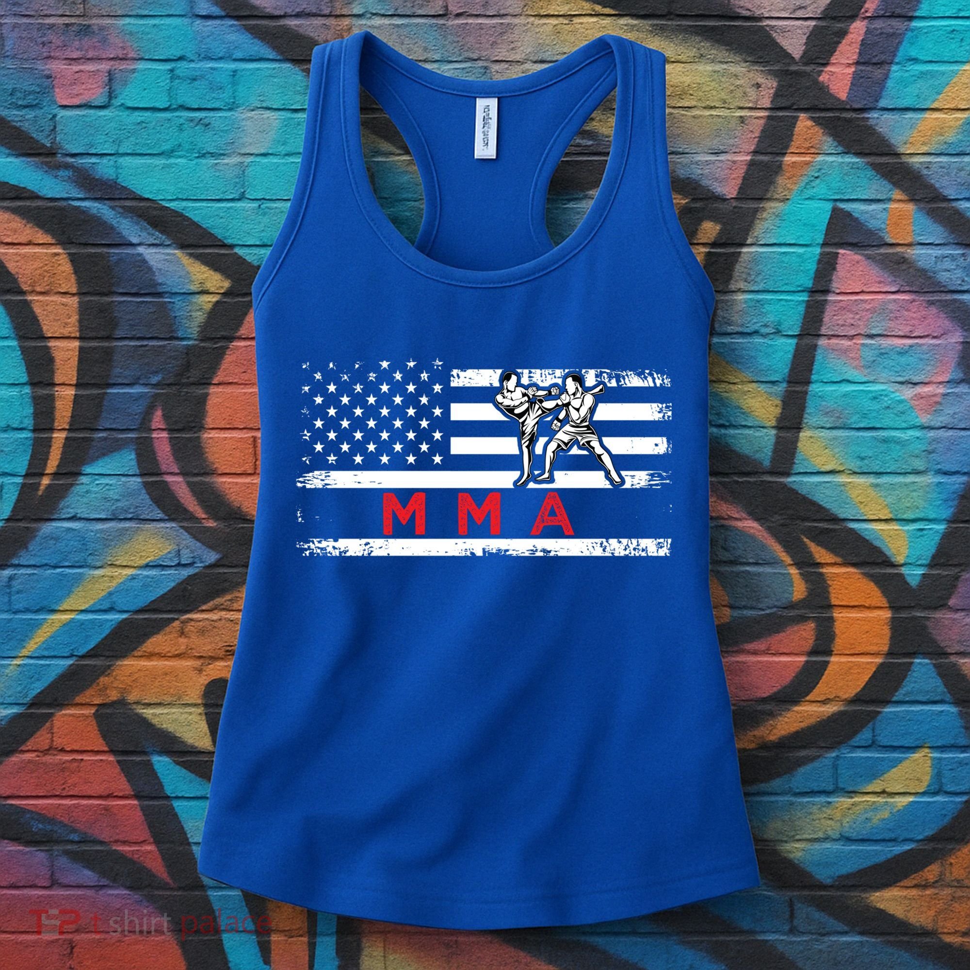Usa Flag Mma American Patriot Mixed Martial Arts Gift Women's Tank Top