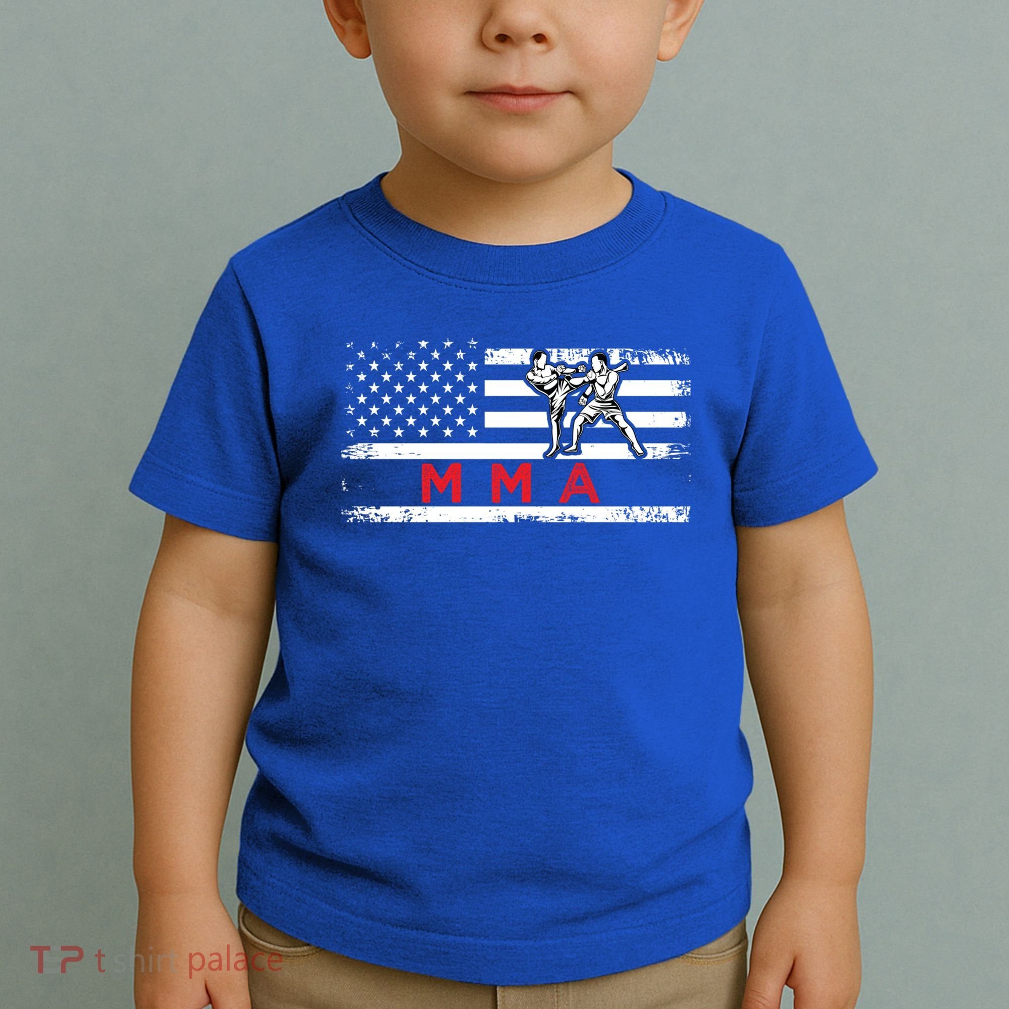 Usa Flag Mma American Patriot Mixed Martial Arts Gift Toddler T-Shirt