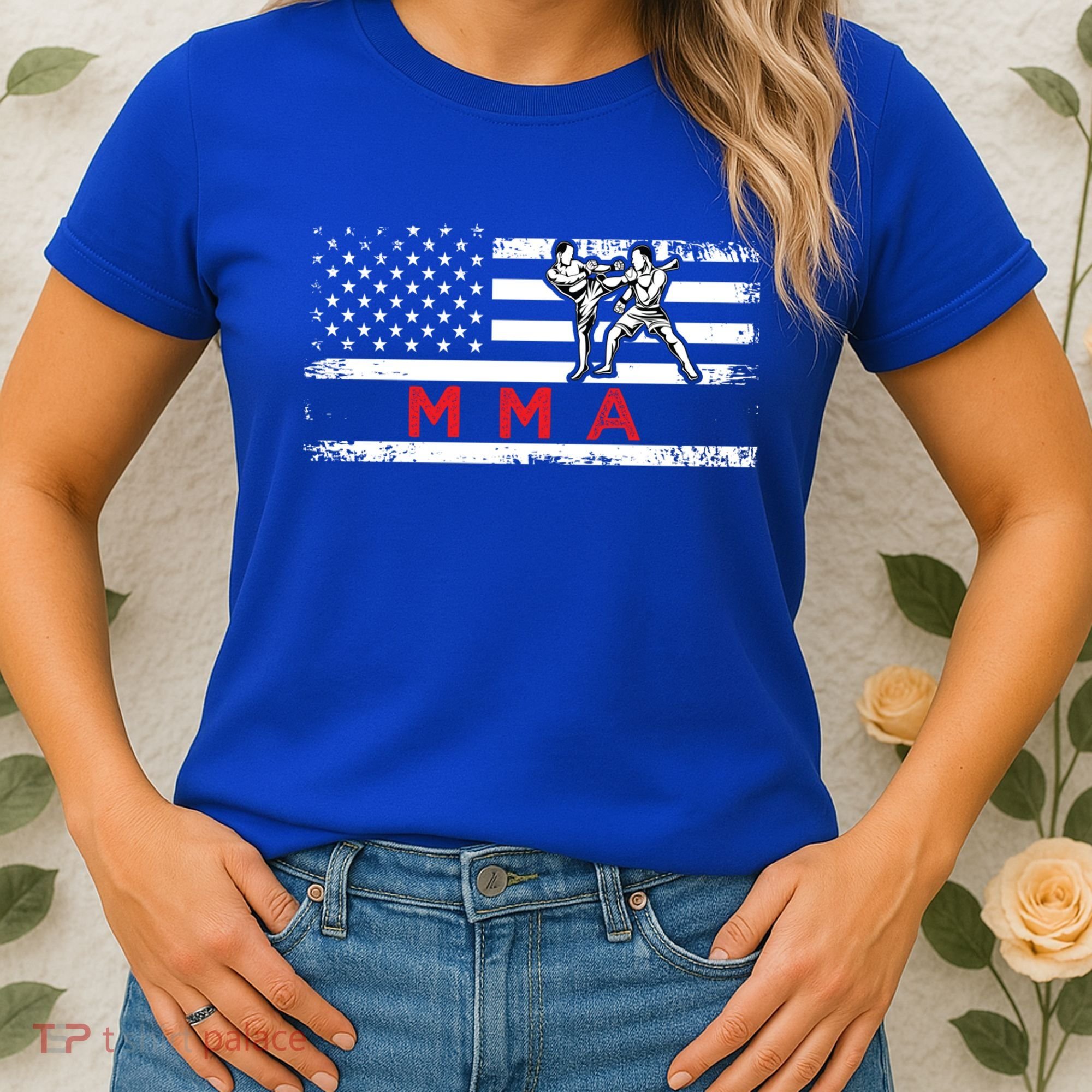 Usa Flag Mma American Patriot Mixed Martial Arts Gift Women's T-Shirt