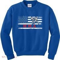 Usa Flag Mma American Patriot Mixed Martial Arts Gift Kids Sweatshirt thumb 0
