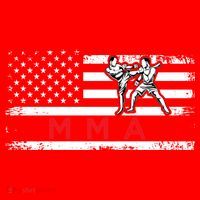 Usa Flag Mma American Patriot Mixed Martial Arts Gift Santa Hat thumb 1