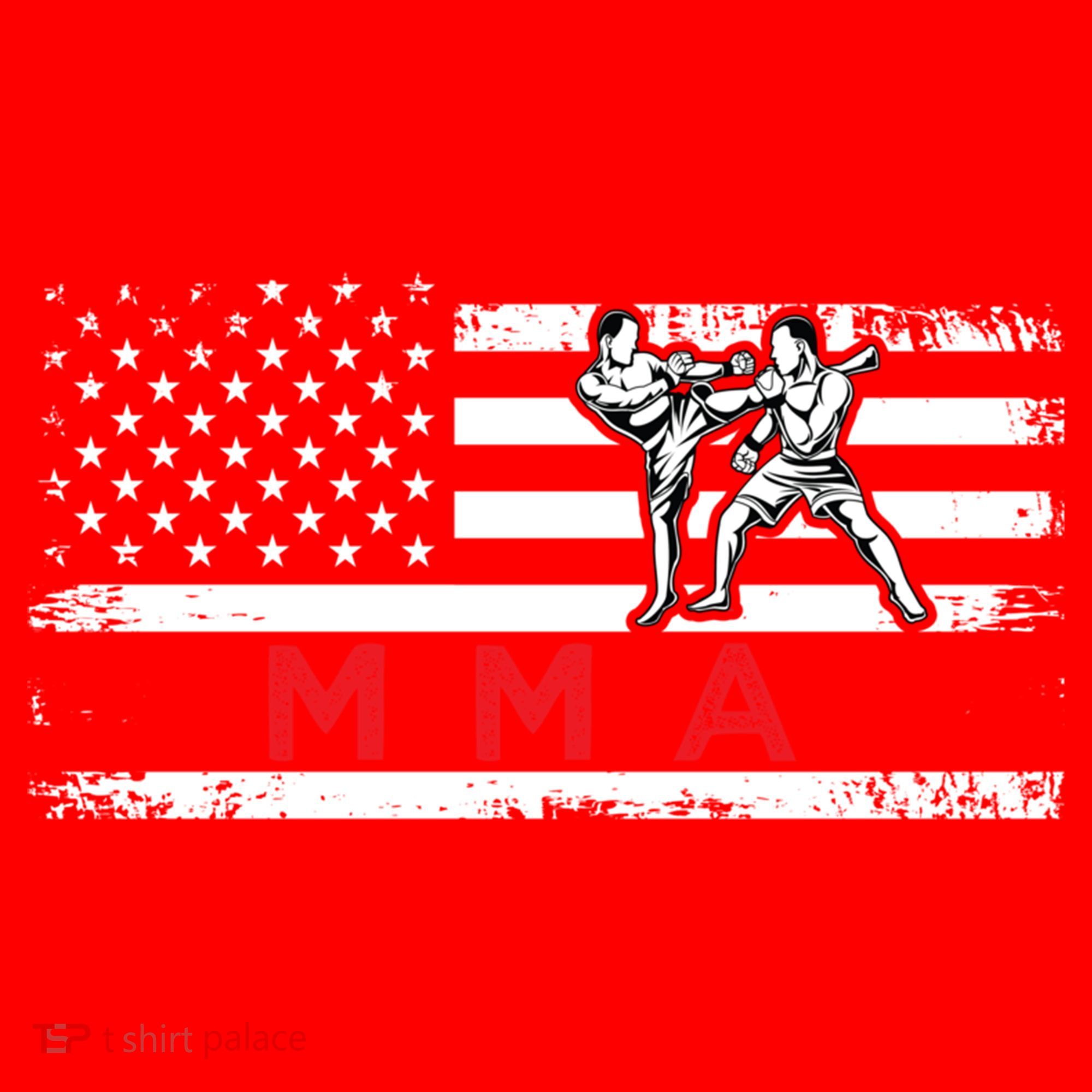 Usa Flag Mma American Patriot Mixed Martial Arts Gift Santa Hat