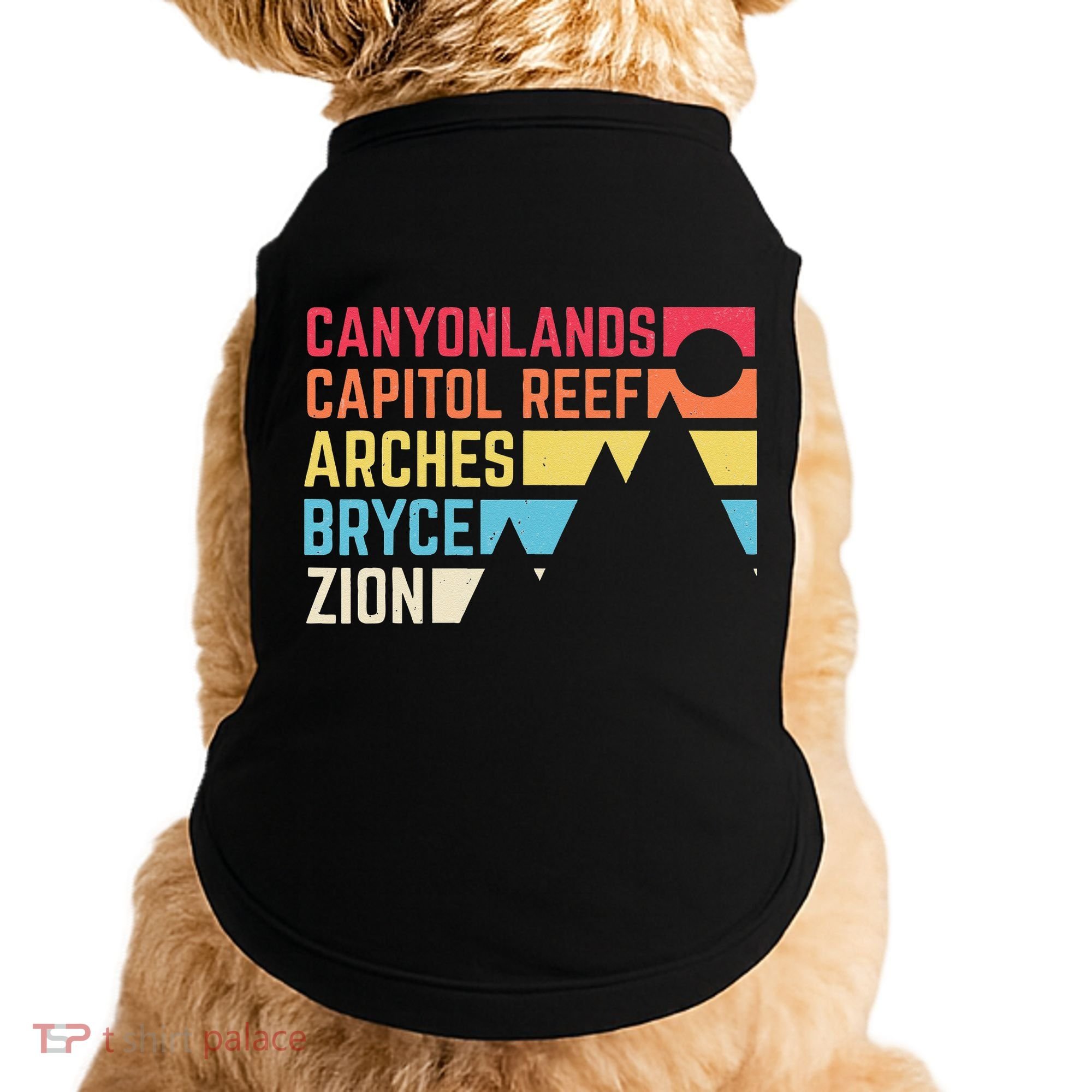 Utahs Five National Parks Souvenir NPS Moab Utah Mighty 5 Doggie Tank