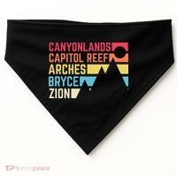 Utahs Five National Parks Souvenir NPS Moab Utah Mighty 5 USA-Made Doggie Bandana thumb 0