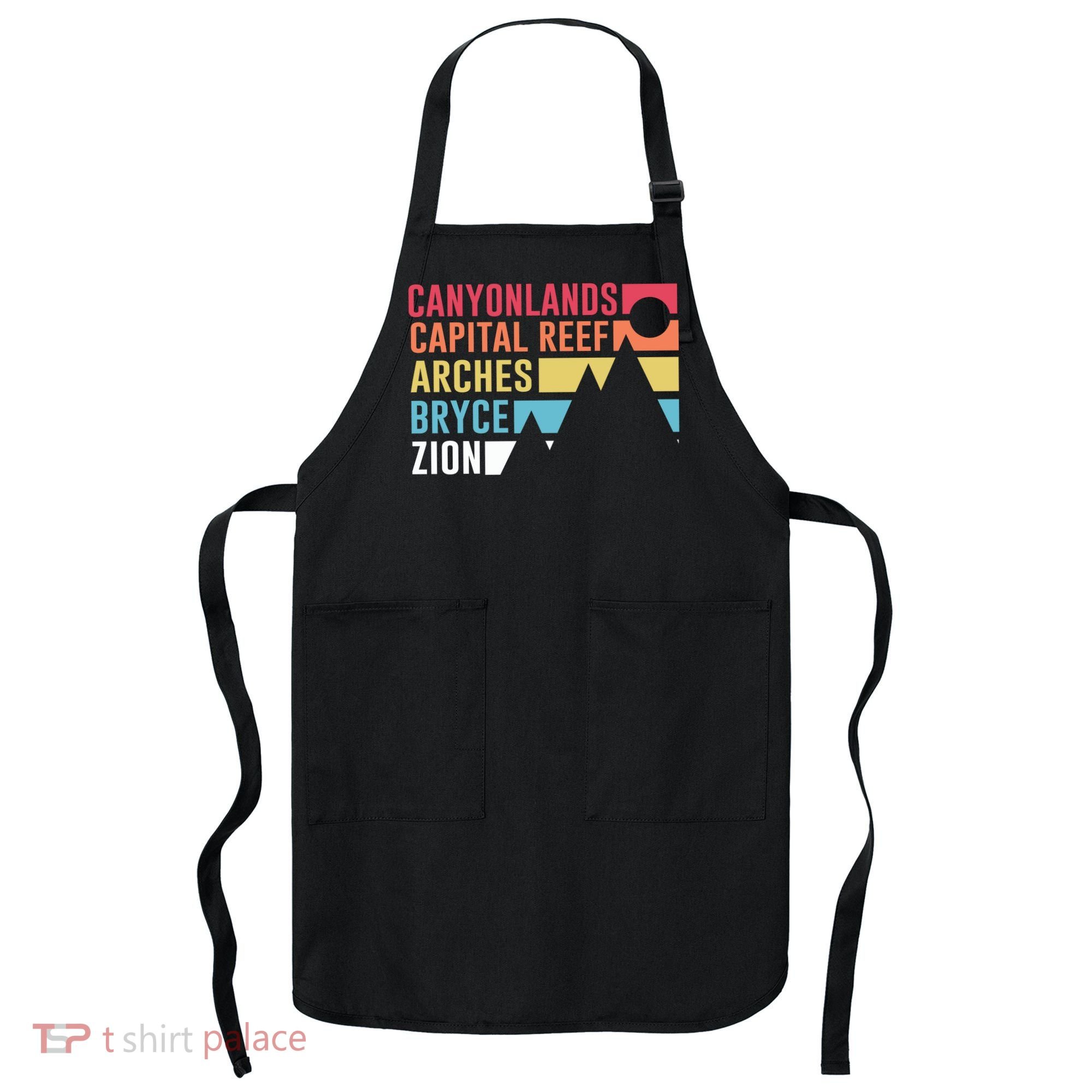 Utahs Five National Parks Souvenir Cool Gift Nps Moab Utah Mighty 5 Gift Apron