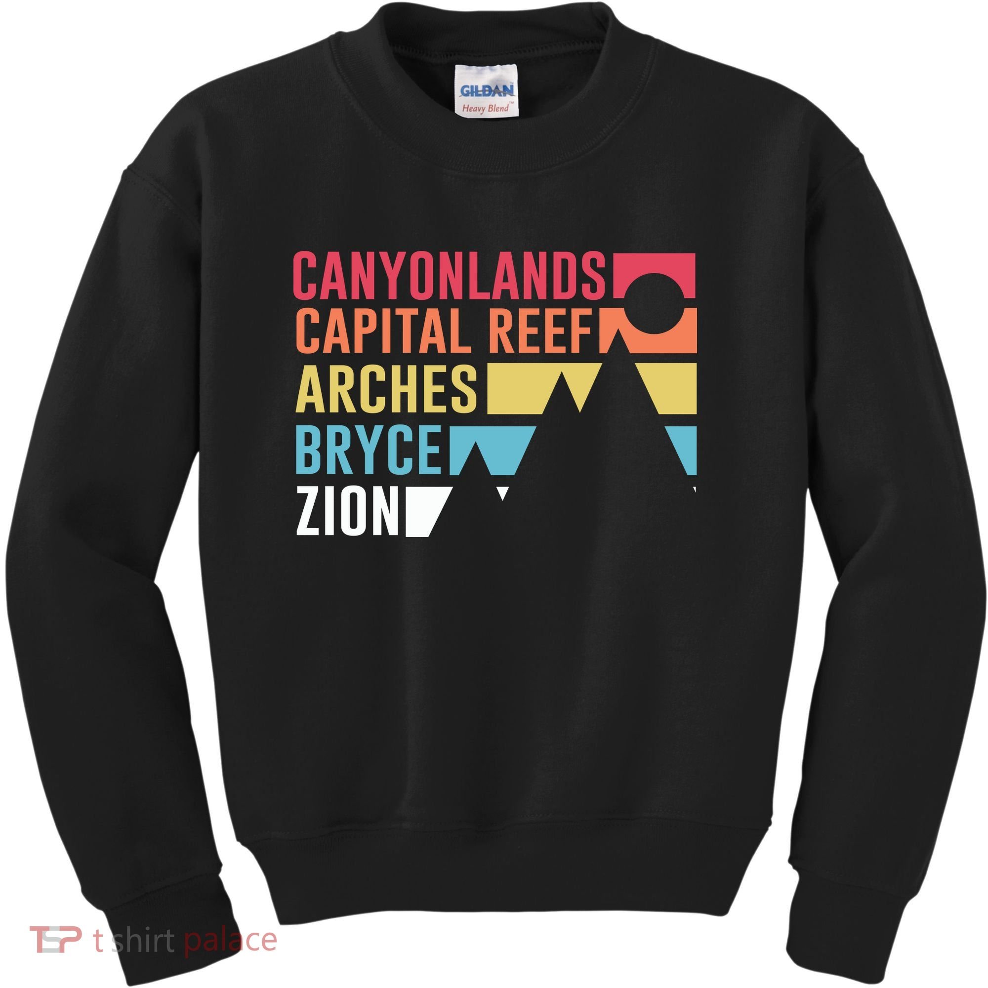 Utahs Five National Parks Souvenir Cool Gift Nps Moab Utah Mighty 5 Gift Kids Sweatshirt