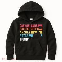 Utahs Five National Parks Souvenir Cool Gift Nps Moab Utah Mighty 5 Gift Kids Hoodie thumb 0