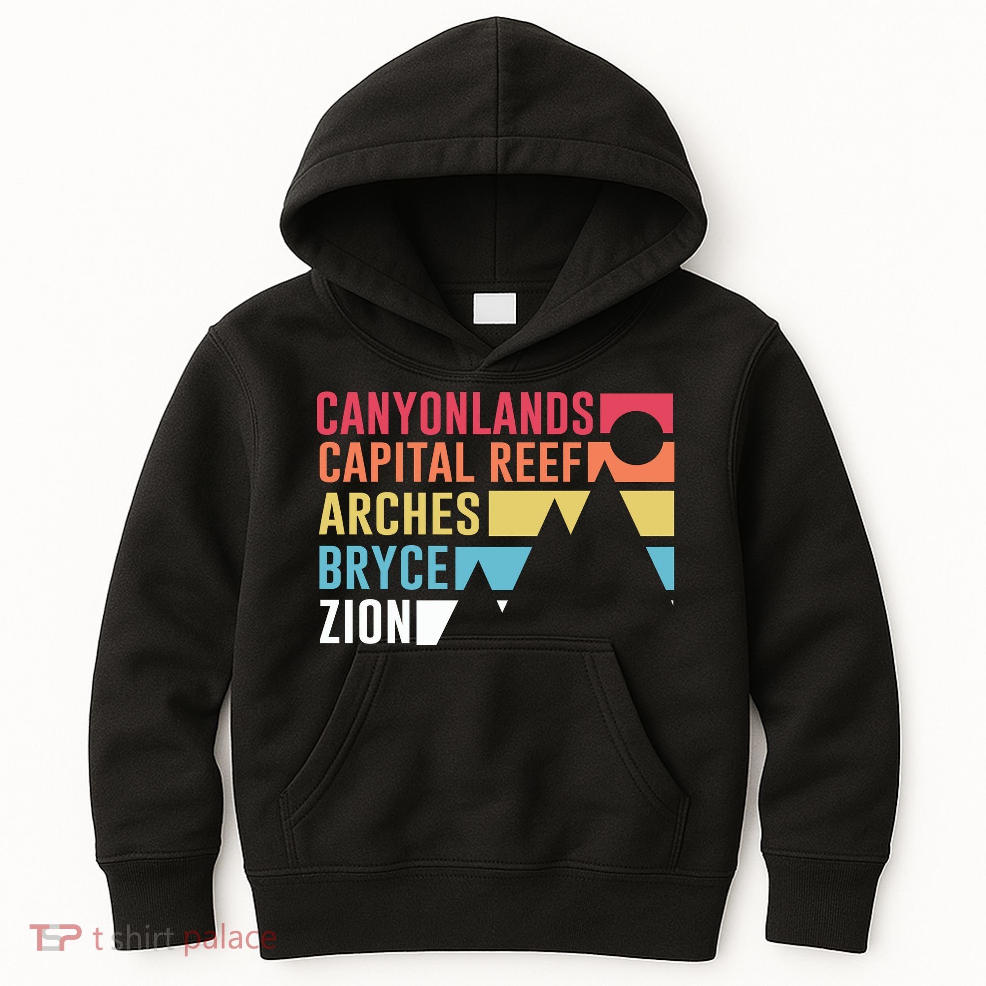 Utahs Five National Parks Souvenir Cool Gift Nps Moab Utah Mighty 5 Gift Kids Hoodie
