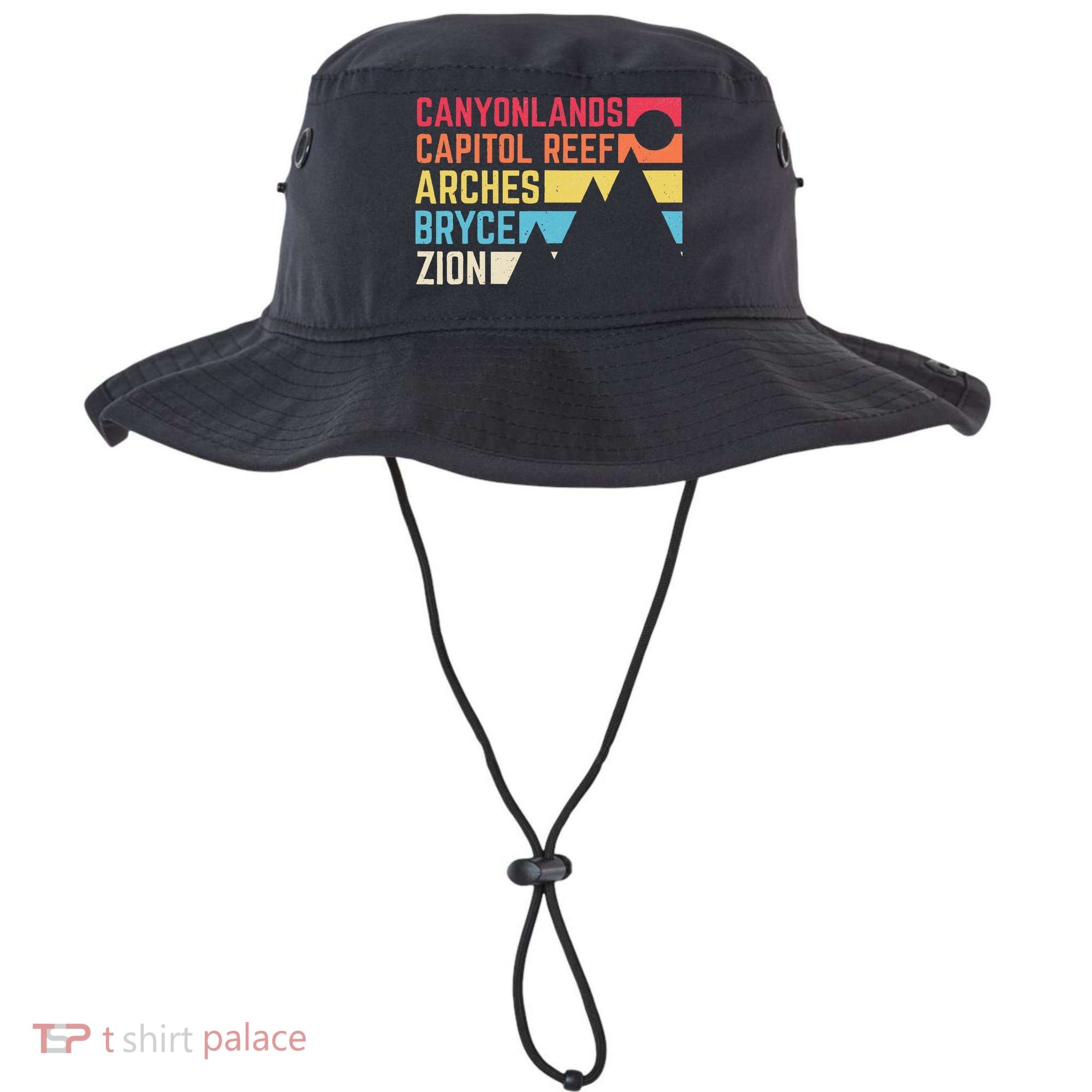 Utahs Five National Parks Souvenir Nps Moab Utah Mighty 5 Bucket Hat