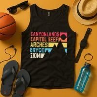 Utahs Five National Parks Souvenir Nps Moab Utah Mighty 5 Tank Top thumb 4
