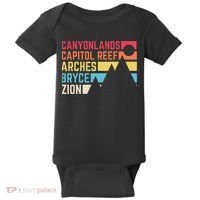 Utahs Five National Parks Souvenir Nps Moab Utah Mighty 5 Baby Bodysuit thumb 0
