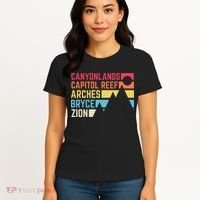 Utahs Five National Parks Souvenir Nps Moab Utah Mighty 5 Women's T-Shirt thumb 4