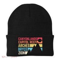 Utahs Five National Parks Souvenir Cool Gift Nps Moab Utah Mighty 5 Gift Beanie thumb 0