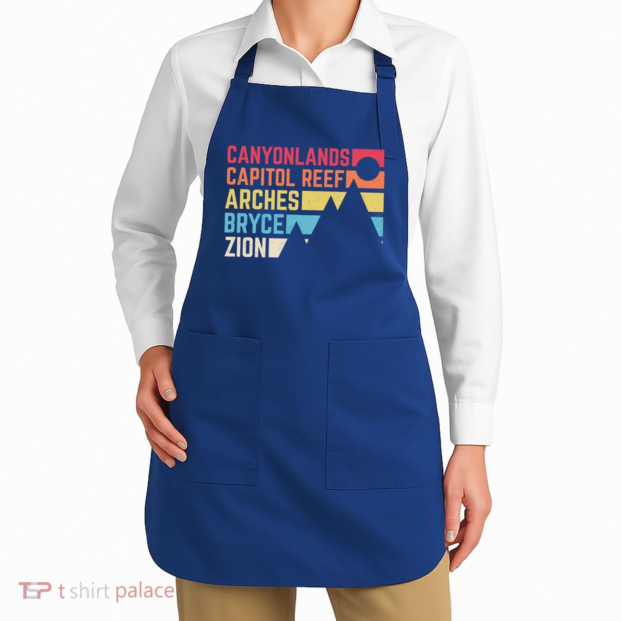 Utahs Five National Parks Souvenir Cool Gift Nps Moab Utah Mighty 5 Gift Apron