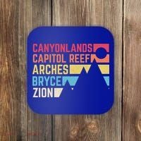 Utahs Five National Parks Souvenir Cool Gift Nps Moab Utah Mighty 5 Gift Coaster thumb 0