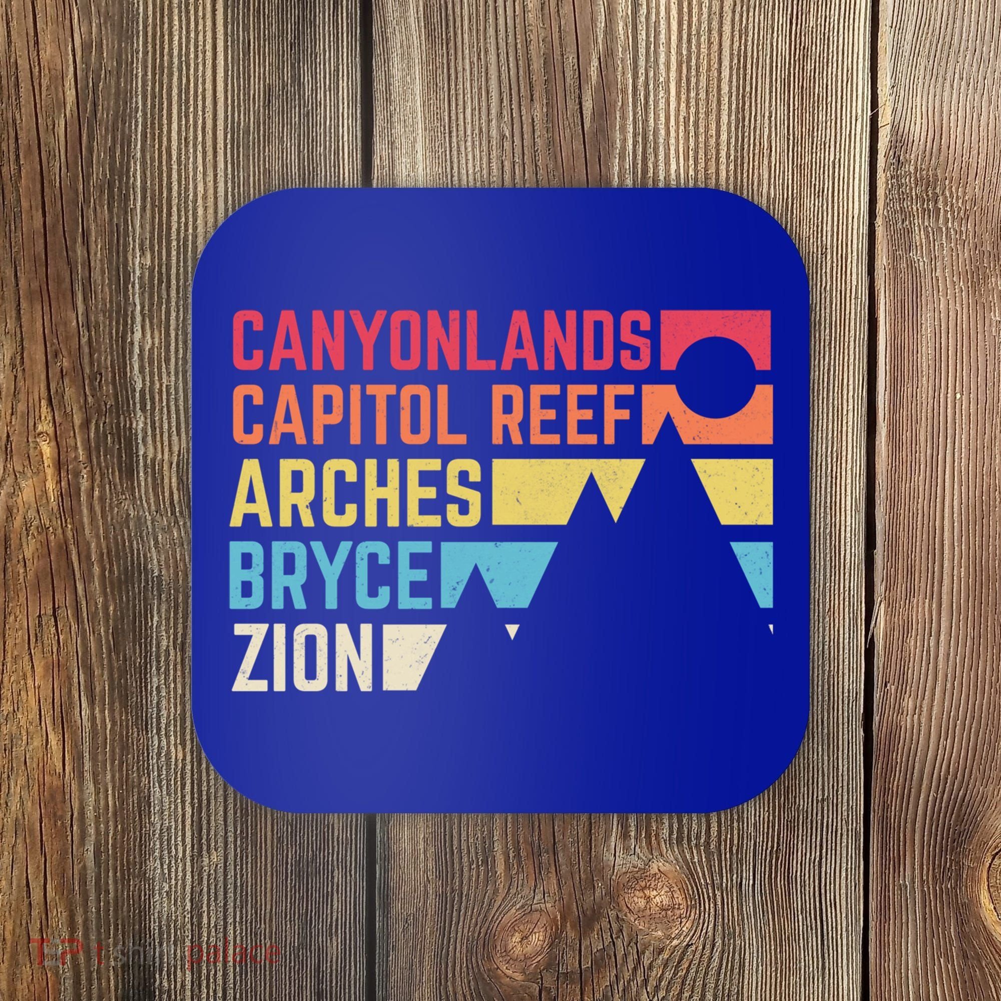 Utahs Five National Parks Souvenir Cool Gift Nps Moab Utah Mighty 5 Gift Coaster