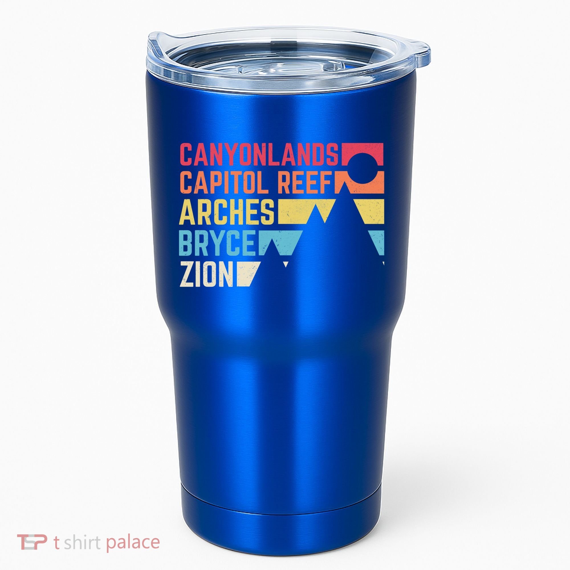 Utahs Five National Parks Souvenir Cool Gift Nps Moab Utah Mighty 5 Gift Tumbler