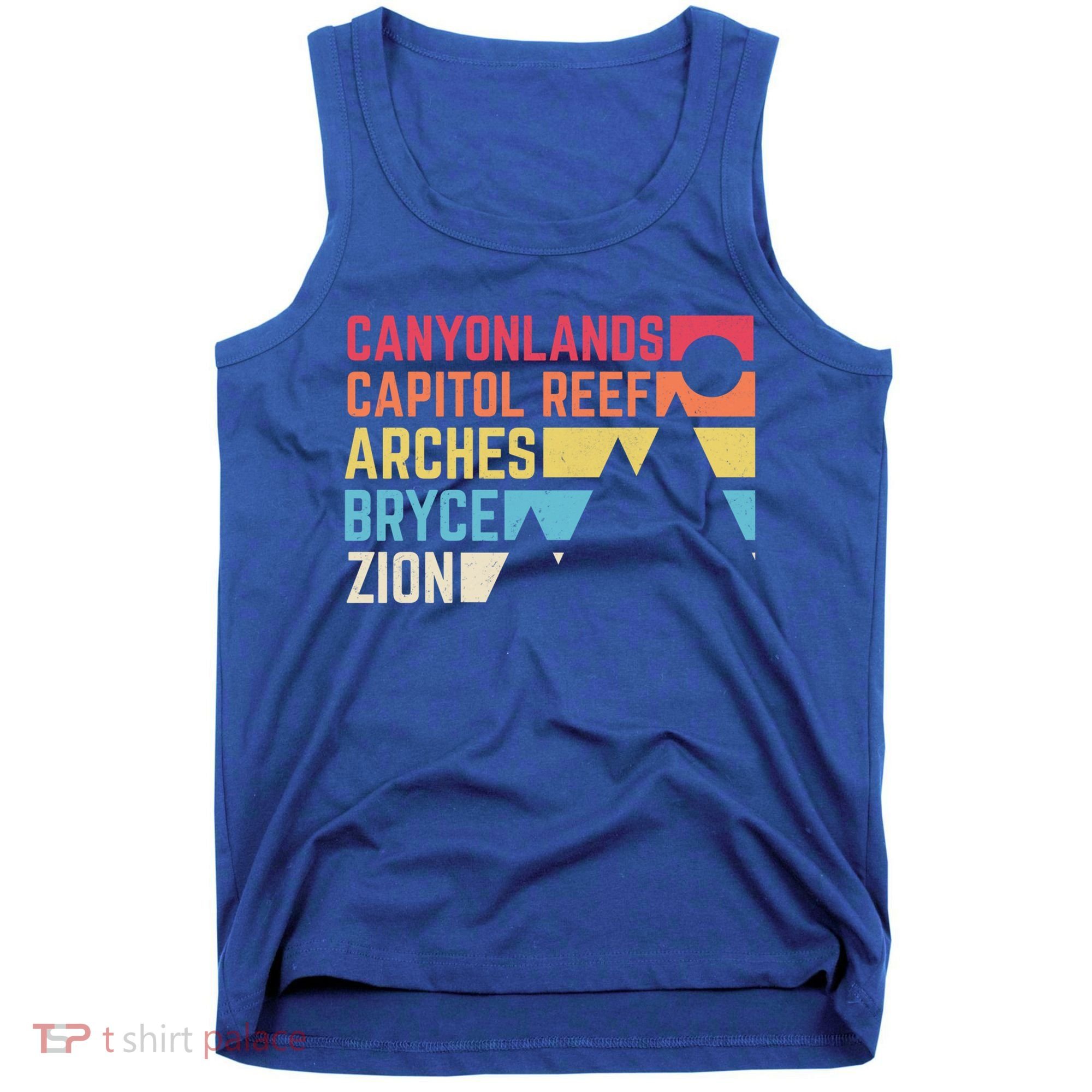 Utahs Five National Parks Souvenir Cool Gift Nps Moab Utah Mighty 5 Gift Tank Top