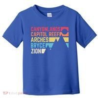 Utahs Five National Parks Souvenir Cool Gift Nps Moab Utah Mighty 5 Gift Toddler T-Shirt thumb 0