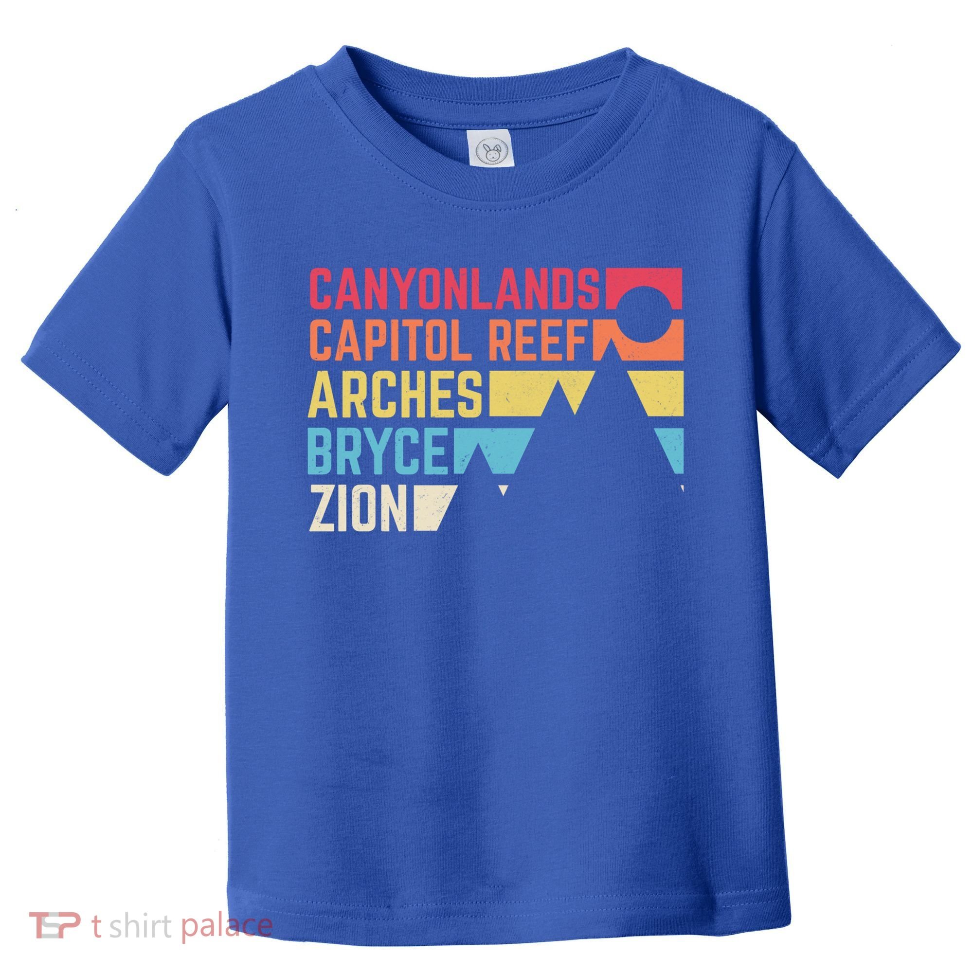 Utahs Five National Parks Souvenir Cool Gift Nps Moab Utah Mighty 5 Gift Toddler T-Shirt