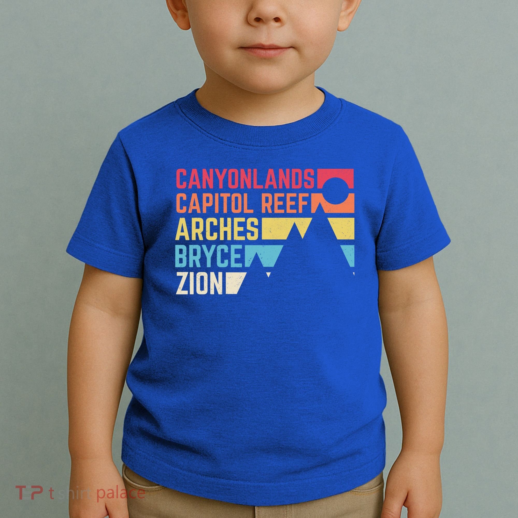 Utahs Five National Parks Souvenir Cool Gift Nps Moab Utah Mighty 5 Gift Toddler T-Shirt