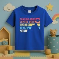 Utahs Five National Parks Souvenir Cool Gift Nps Moab Utah Mighty 5 Gift Toddler T-Shirt thumb 3