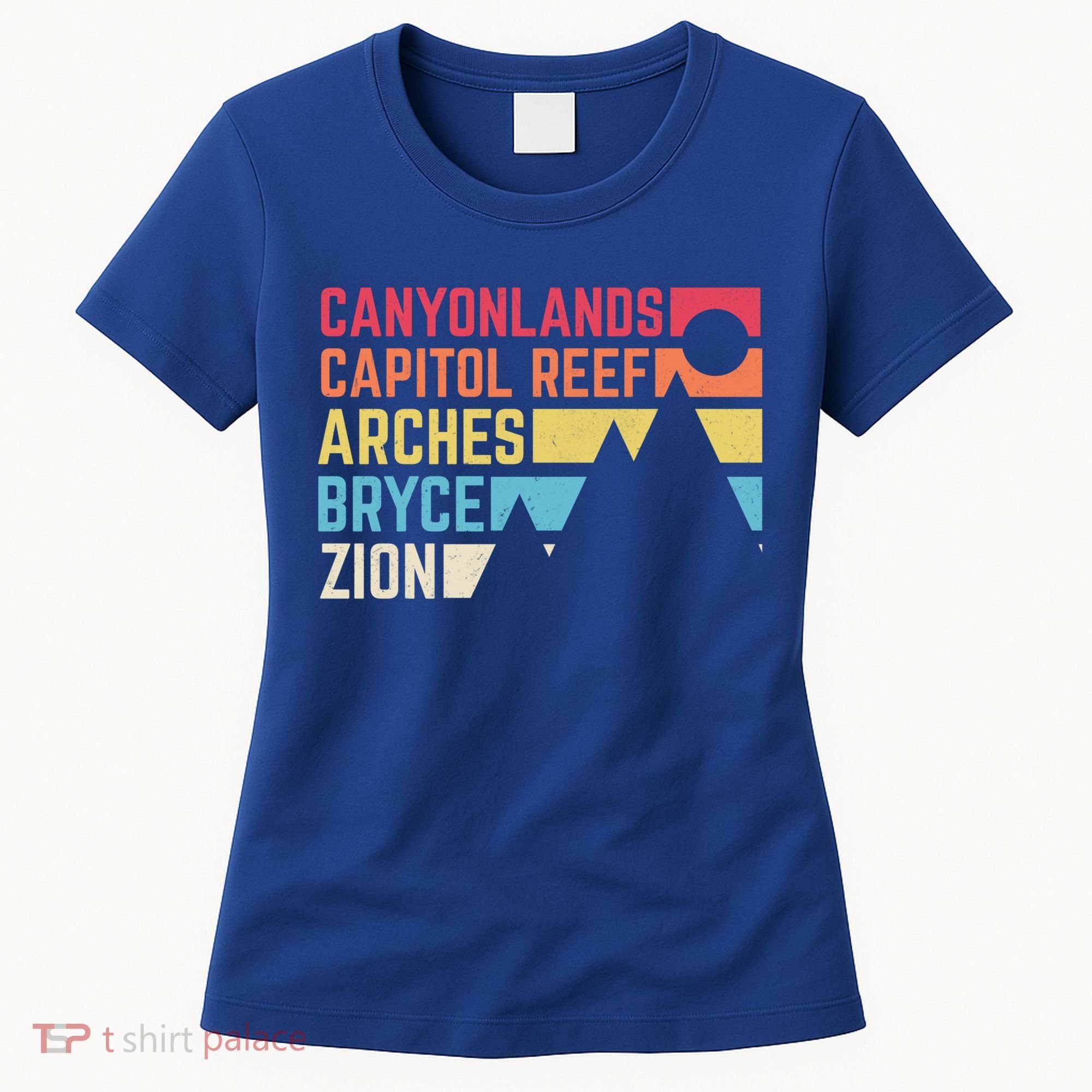 Utahs Five National Parks Souvenir Cool Gift Nps Moab Utah Mighty 5 Gift Women's T-Shirt
