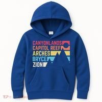 Utahs Five National Parks Souvenir Cool Gift Nps Moab Utah Mighty 5 Gift Kids Hoodie thumb 0