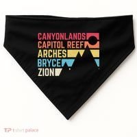 Utahs Five National Parks Souvenir Cool Nps Moab Utah Mighty 5 USA-Made Doggie Bandana thumb 0