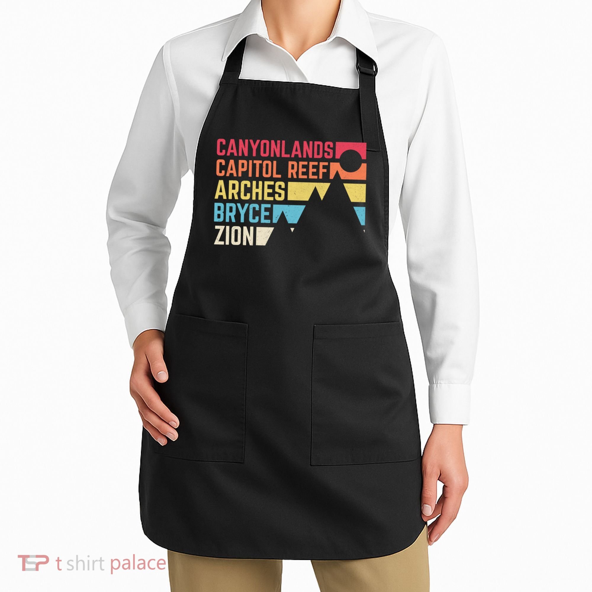 Utahs Five National Parks Souvenir Cool Nps Moab Utah Mighty 5 Apron