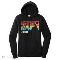 Utahs Five National Parks Souvenir Cool Nps Moab Utah Mighty 5 Women's Hoodie thumb 0