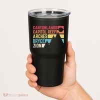 Utahs Five National Parks Souvenir Cool Nps Moab Utah Mighty 5 Tumbler thumb 2