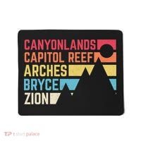 Utahs Five National Parks Souvenir Cool Nps Moab Utah Mighty 5 Mousepad thumb 0