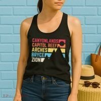 Utahs Five National Parks Souvenir Cool Nps Moab Utah Mighty 5 Women's Tank Top thumb 2
