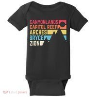 Utahs Five National Parks Souvenir Cool Nps Moab Utah Mighty 5 Baby Bodysuit thumb 0