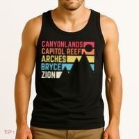 Utahs Five National Parks Souvenir Cool Nps Moab Utah Mighty 5 Tank Top thumb 3