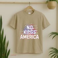 Usa Flag No Kings In America Democracy T-Shirt thumb 2