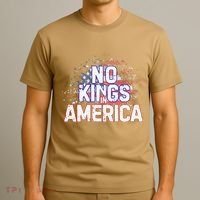 Usa Flag No Kings In America Democracy T-Shirt thumb 3