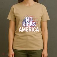 Usa Flag No Kings In America Democracy T-Shirt thumb 4
