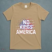 Usa Flag No Kings In America Democracy T-Shirt thumb 5