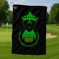 UFO Adduction As Me About My Butthole Golf Towel thumb 1