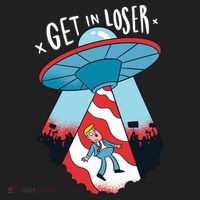 UFO Aliens Abducted Trump Get In Loser Women's Sweatshirt thumb 2