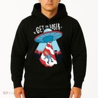 UFO Aliens Abducted Trump Get In Loser Hoodie thumb 2
