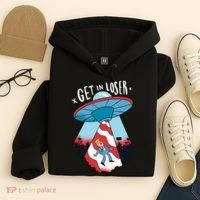 UFO Aliens Abducted Trump Get In Loser Hoodie thumb 4