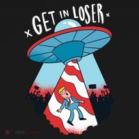 UFO Aliens Abducted Trump Get In Loser Apron thumb 3