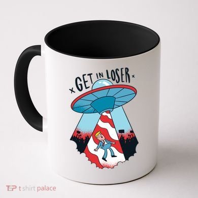 UFO Aliens Abducted Trump Get In Loser Coffee Mug