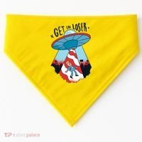 UFO Aliens Abducted Trump Get In Loser USA-Made Doggie Bandana thumb 0