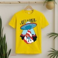 UFO Aliens Abducted Trump Get In Loser T-Shirt thumb 2