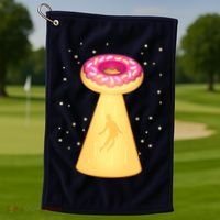 UFO Donuts Golf Towel thumb 1